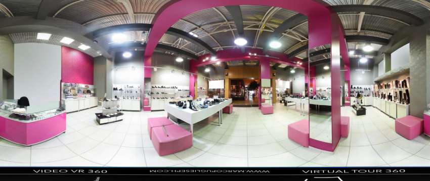 virtual tour 360 foto panoramiche interni negozio attività commerciale